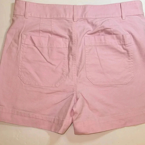 Loft Shorts Womens Loft Shorts Womens Pink Denim Exposed Button Fly Stretch - Picture 3 of 6